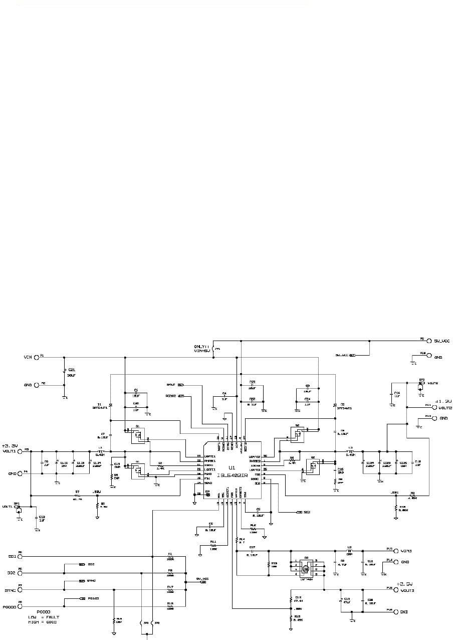 ISL6402EVAL4, Evaluation Board for ISL6402, high performance triple output controller offering control