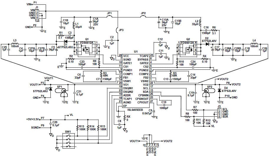 AN1008, Application Note for ISL6405 Dual LNB Controller with I2C Interface for Advanced Satellite Set-Top Box Designs