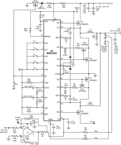 35W, 1.2V DC to DC Single Output Power Supply