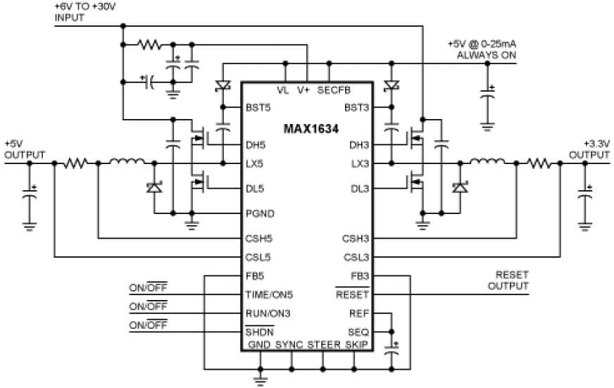 3.3V, 5V DC to DC Multi-Output Power Supply for Automotive