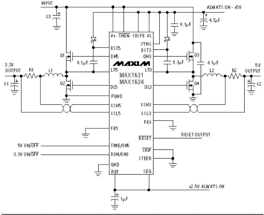 3.3V, 5V DC to DC Multi-Output Power Supply for Portable Consumer Electronics