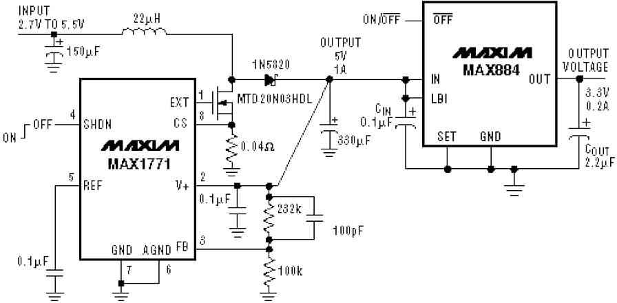 3.3V DC to DC Single Output Power Supply for Portable Consumer Electronics