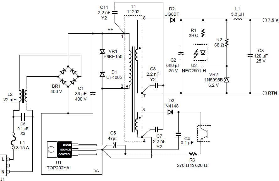 Modified ST202A Power Supply, 2-Wire Input