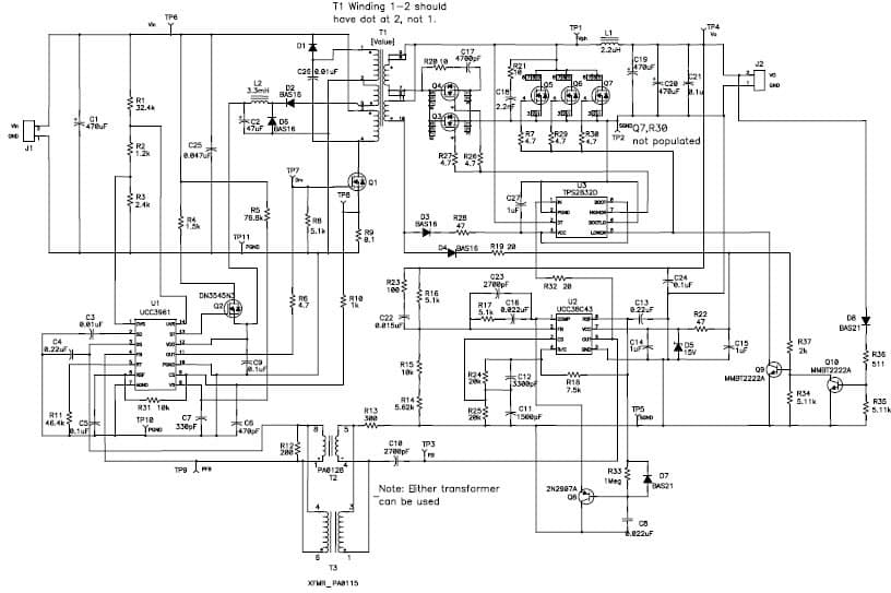 SLUU142, 50W, 3.23 to 3.37V DC to DC Single Output Power Supply