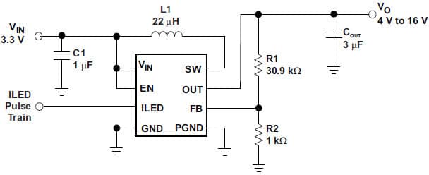 4 to 16V DC to DC Single Output Power Supply for High-Brightness LED Driver