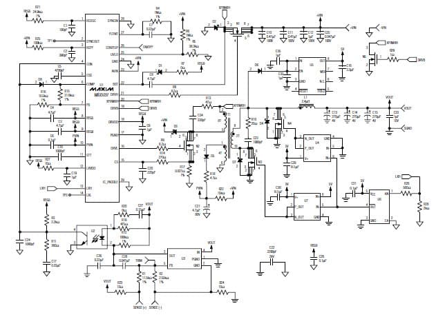 MAX5051EVKIT, Evaluation Kit for MAX5051 50W, 3.3V DC to DC Single Output Power Supply for Automotive