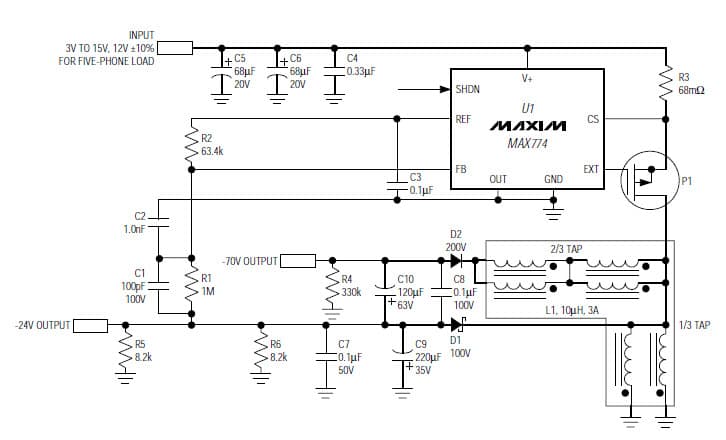 MAX774IRGEVKIT, MAX774 ISDN, Ring-Tone, Power-Supply Evaluation Kit