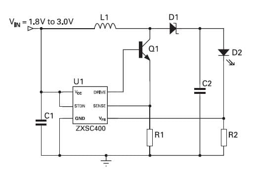 1W, One LED High Powered LED Driver for LCD Backlighting