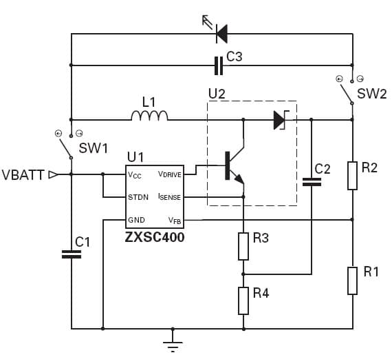 One LED Flash LED Driver for Flashlight