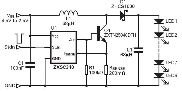 8-LEDs General LED Driver for Cellular Phone