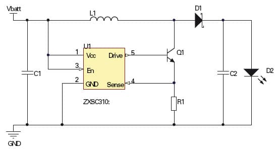 One LED High Powered LED Driver for Cellular Phone