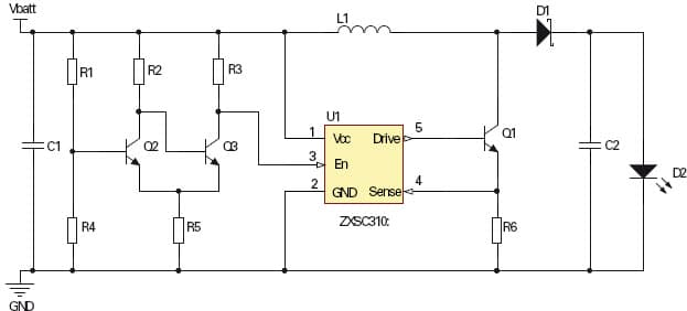 One LED High Powered LED Driver for Cellular Phone