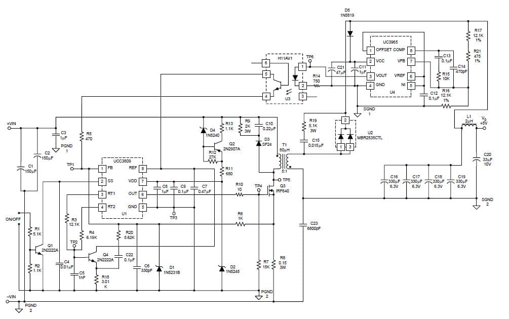 50W, 5V DC to DC Single Output Power Supply