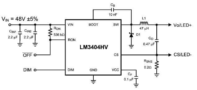 LM3404MREVAL, Evaluation Board for featuring LM3404/04HV Buck Regulator derived controlled current sources