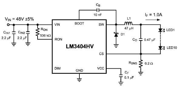 3W, 10-LEDs High Powered LED Driver for Automotive Lighting