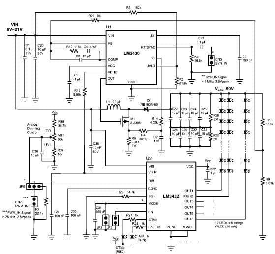 72-LEDs Backlight LED Driver for LCD Monitor