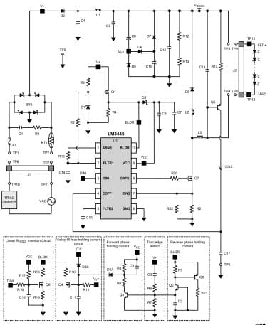 LM3445TRIACEVAL, AN-1978 LM3445 120VAC Small Evaluation Board for LM3445 LED Driver