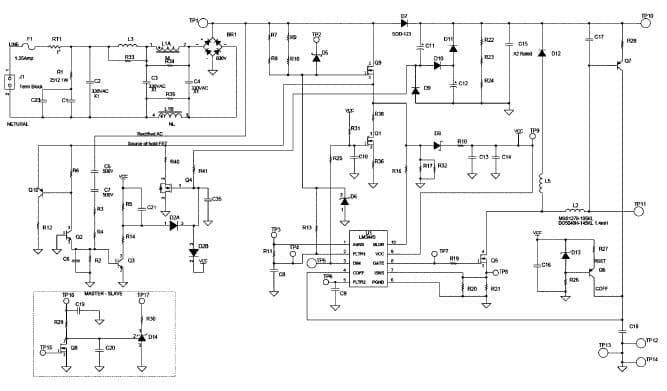 Evaluation Board using LM3445 TRIAC dimmable Offline LED driver