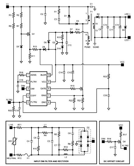 2069 LM3445 - 230VAC, 6W- 15W Isolated Flyback LED Driver Evaluation board