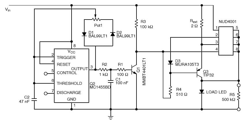 NUD4001, Dimming Ability Demonstration Board