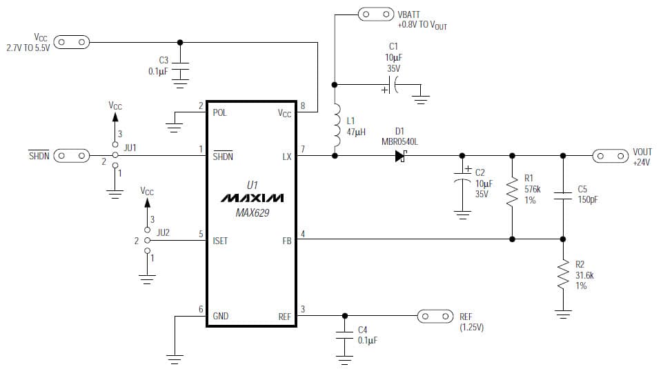 MAX629EVKIT, Evaluation Kit for MAX629 -20V, 24V DC to DC Multi-Output Power Supply for Desktop PC