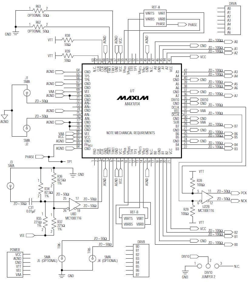 MAX101AEVKIT, Evaluation Kit for MAX101A 8-Bit, 500MSPS, 2CH ADC for Medical