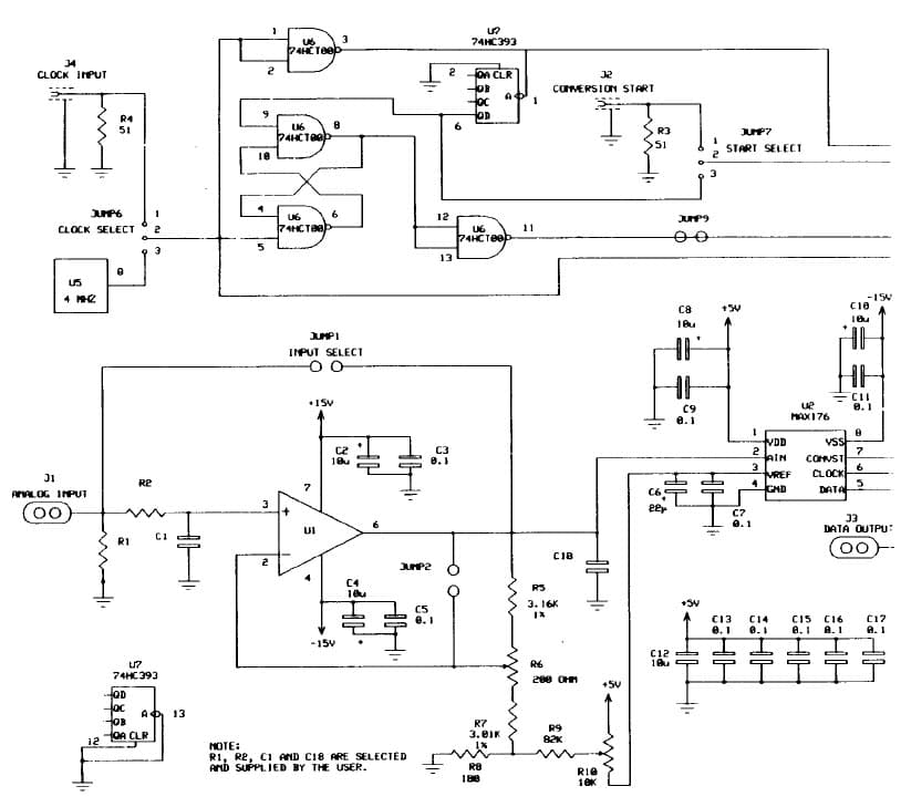 MAX176EVKIT-DIP, Evaluation Kit for MAX176 12-Bit, 250KSPS ADC for Data Acquisition System