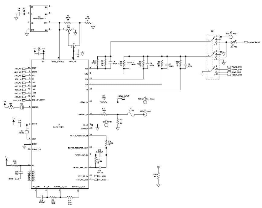 MAX134EVKIT#, Evaluation Kit for MAX134 20SPS ADC for LCD Display