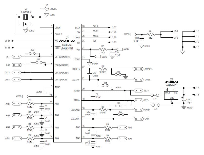 MAX1403EVSYSTEM, MAX1403 evaluation system of 18-Bit, 4.8KSPS ADC for Data Acquisition System