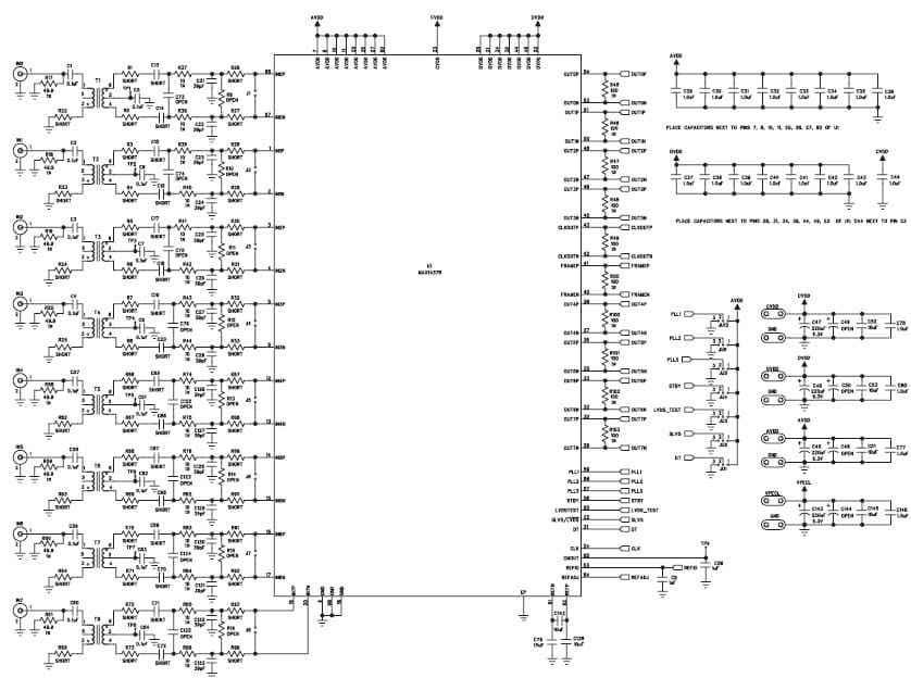 MAX1437BEVKIT, Evaluation Kit for MAX1437B 12-Bit, 50MSPS, 8CH ADC for Data Acquisition System