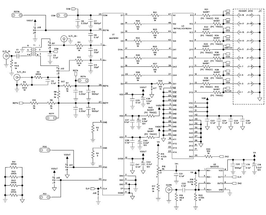 MAX19191EVKIT+, MAX19191 evaluation kit, 8-Bit, 10 MSPS ADC for Video & Imaging