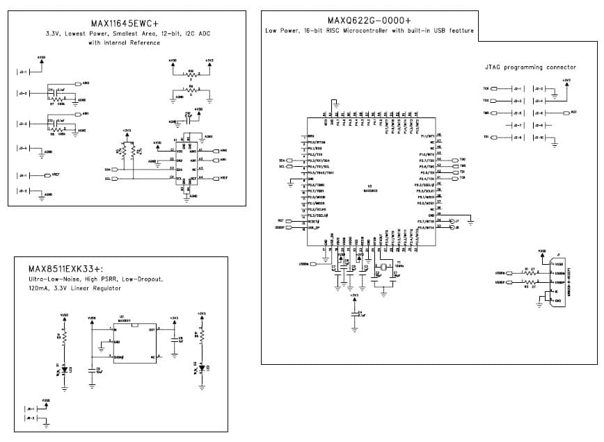 MAXADCLITE+, Evaluation Kit for MAX11645 12-Bit, 94.4KSPS, 2CH ADC for Portable