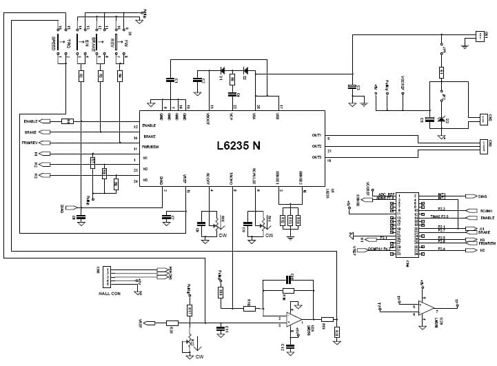 AN1625: Application Circuit Using L6235 3-Phase Brushless DC Motor Driver