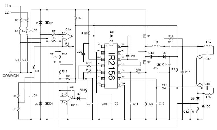 1-Lamp Electronic Ballast Lamp Driver for Lighting