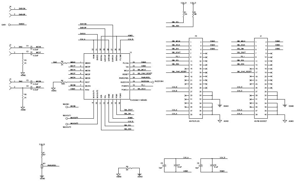 TLV320AIC1110EVM, Evaluation Kit for featuring TLV320AIC1110 is voice-band audio processor