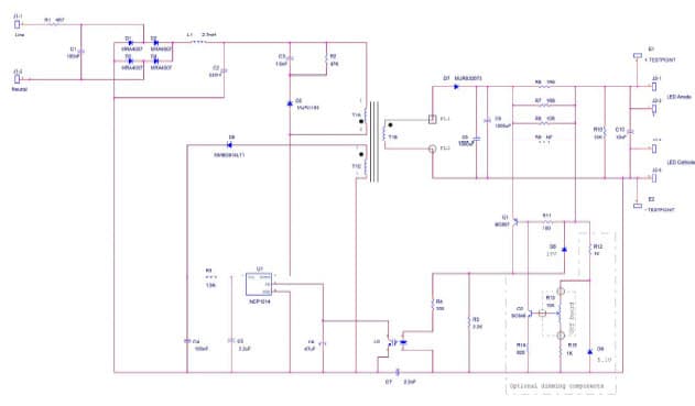 NCP1014LEOGTGEVB, Evaluation Board for the NCP1014, 8W AC to DC Single Output Power Supply for Television