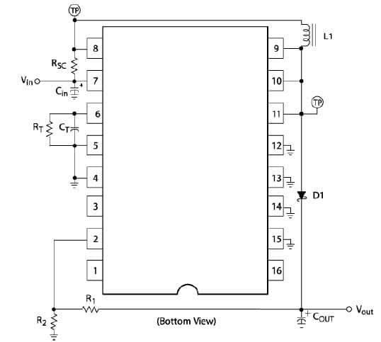 NCP3163BSTEVB, Evaluation Board for NCP3163 24V /700 rnA DC-DC Converter