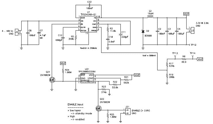 PMP5640, Synchronous buck converter 3.3V @ 2.0A