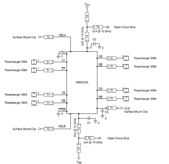 NBSG72AMNEVB, Evaluation Board for Analog Switch for GB Ethernet Switch