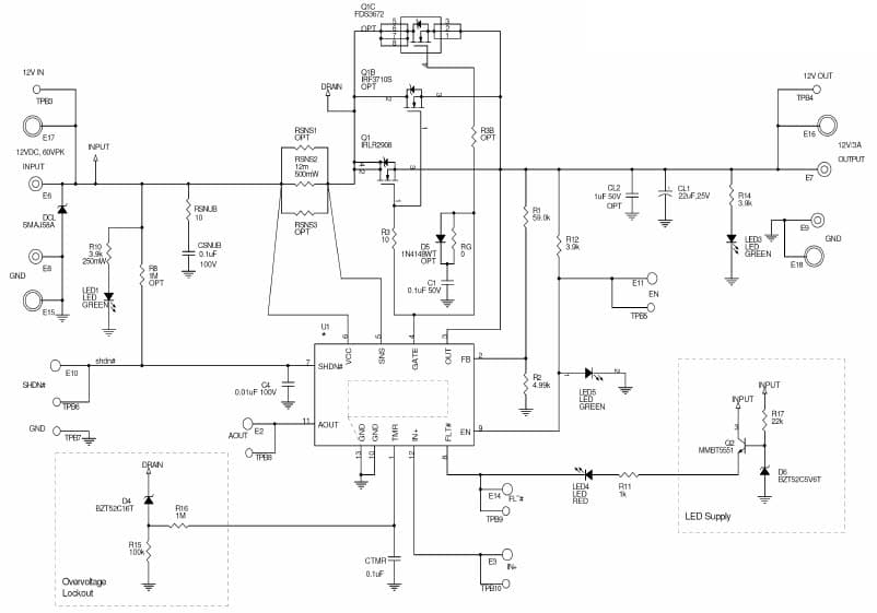 DC1018B-C, Demo Board for LT4356-3 Overvoltage Protection Regulator with Latch-Off