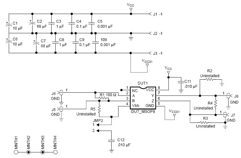 SN65LVDS101EVM, Evaluation Module using SN65LVDS101DGK 2-GBPS Differential Repeater