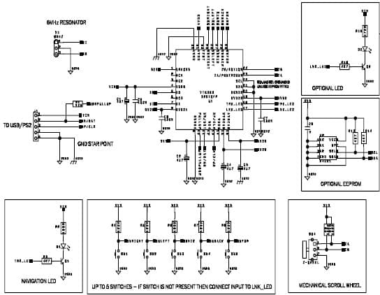 STV-363-R01, Development Board for the VT5363 USB/PS2 mouse