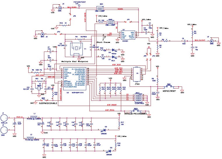 CDCE401EVM, Evaluation Module for the CDCE401, 20000 to 100000KHz Crystal Oscillator for Cellular Phone