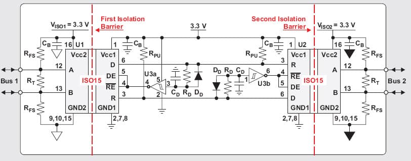 3.3V RS-485 Interface for Security System