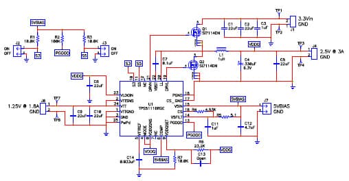 PMP3158.3, Multiphase, Sync Bucks, Linear for Single-board Computer (SBC) Power (2.5V @ 3A)