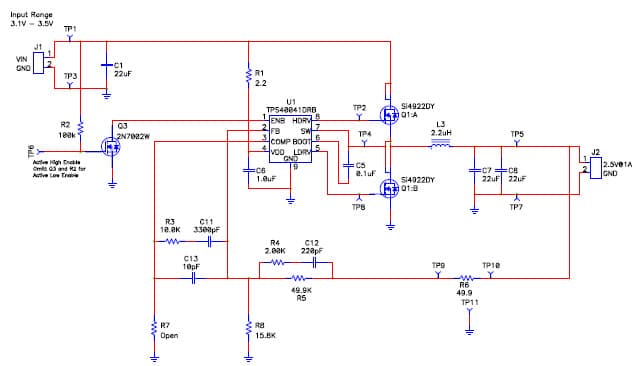 PMP3247.1, Sync Bucks, Linear for Single-board Computer (SBC) Power (2.5V @ 1A)