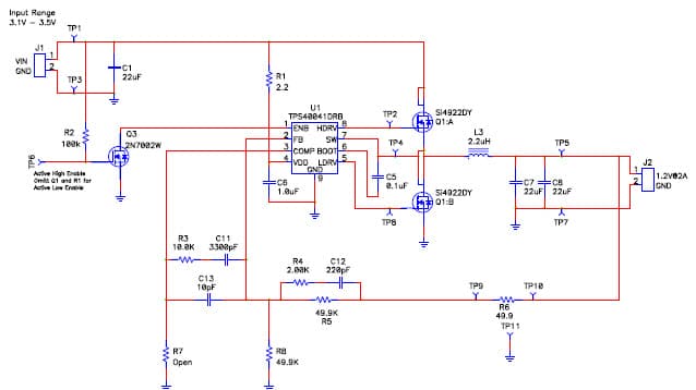 PMP3247.2, Sync Bucks, Linear for Single-board Computer (SBC) Power (1.2V @ 2A)