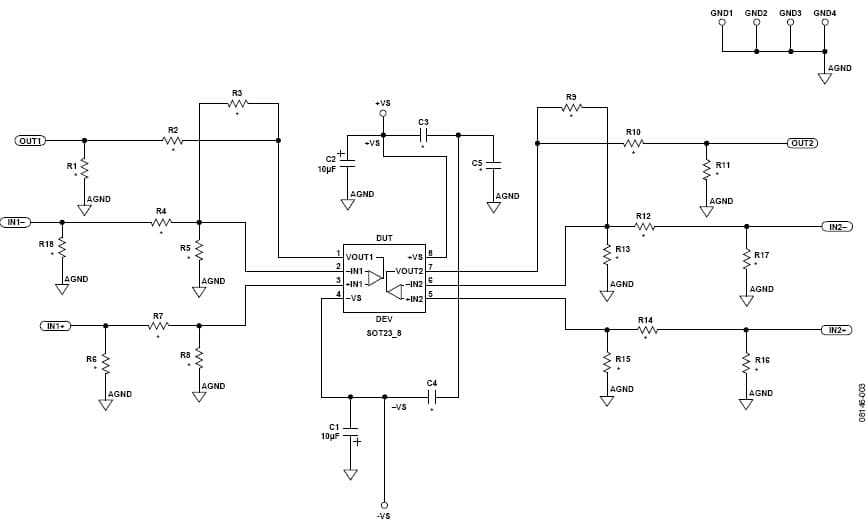 AD8030ARJ-EB, High speed universal evaluation board is designed to help customers quickly prototype new dual Op-Amp circuits and reduce design time