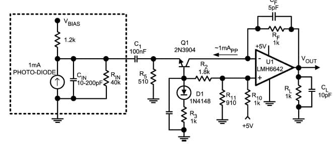 5V Analog Amplifier for Video Camera