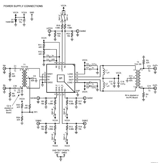 LMH6514SQEVAL, Evaluation board for featuring LMH6514 DVGA has differential input and differential output